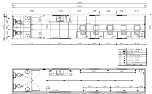 40ft 5 Desk Office