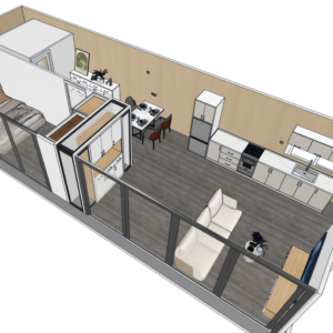 40ft Containerised Slide Out Home - With Infinity Glass Frontage